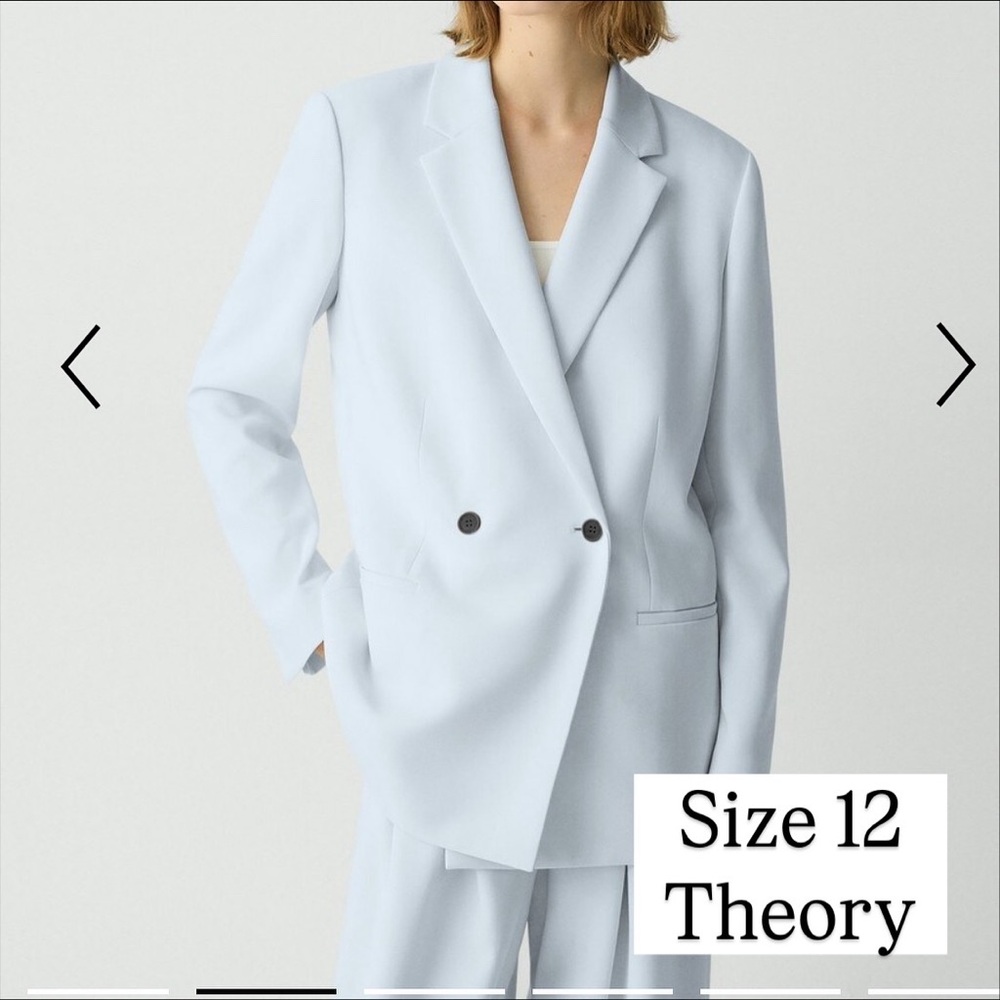 Theory Women's Soft Blue Suit Jacket